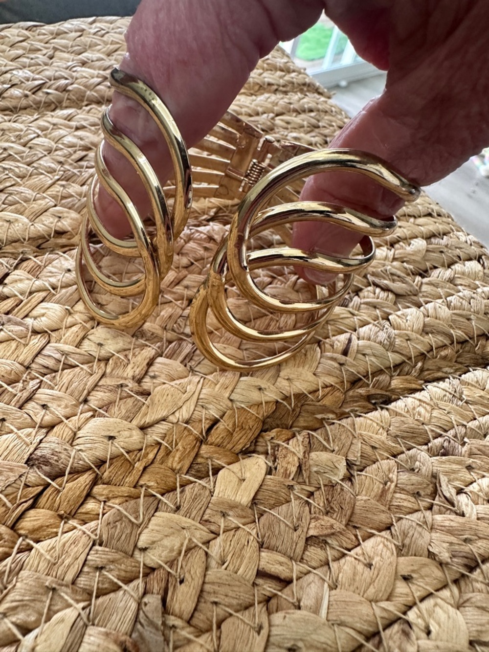Gold Openwork Multi-Band Cuff Bracelet - Women Jewelry
